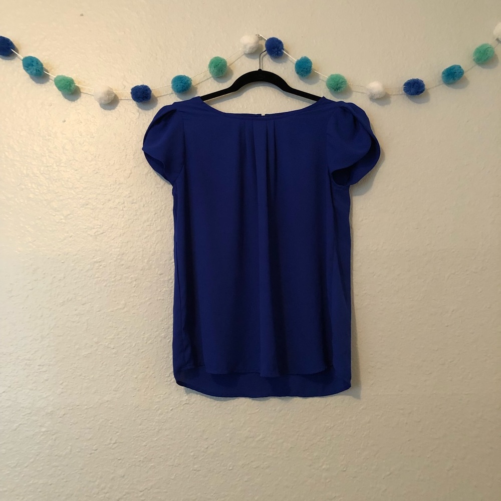 Papermoon Royal Blue Short Sleeve Top